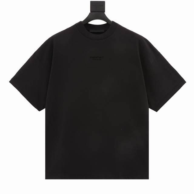 Fear Of God Fog Essential 复线 云雾系列短袖t恤 黑色 面料采用21S 水洗后克重240G纯棉面料 进口材质的硅胶 区别市场看图做货的