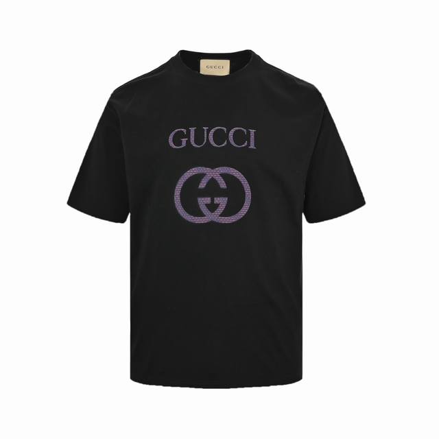 Gucci 古驰 24Ss 紫标双g印花短袖 -Gucci~古驰 当季新品数码印花短袖t恤，耐洗不掉色。 - 购入原版开模打造，全套定制辅料，细节决定成败。 -
