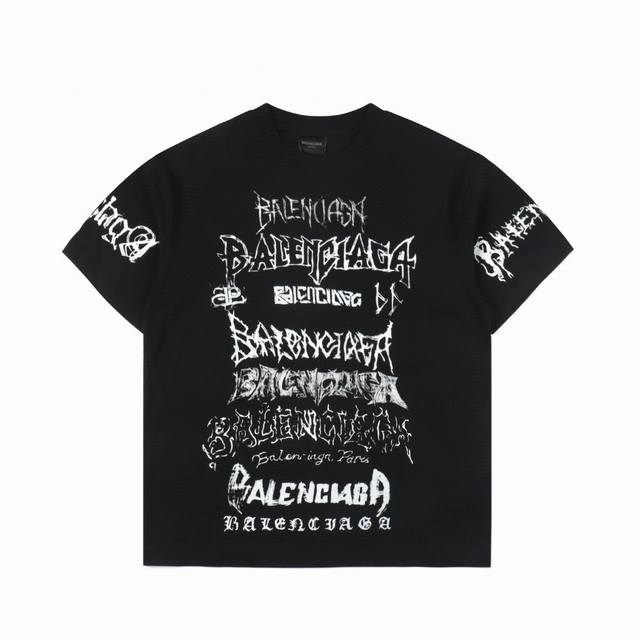 Balenciaga 巴黎世家 Blcg 24Ss 龙年限定 涂鸦字母短袖 工艺说明：采用16S230G单纱精梳棉 走线细腻 采用双压线工艺 手感丝滑舒适度极佳