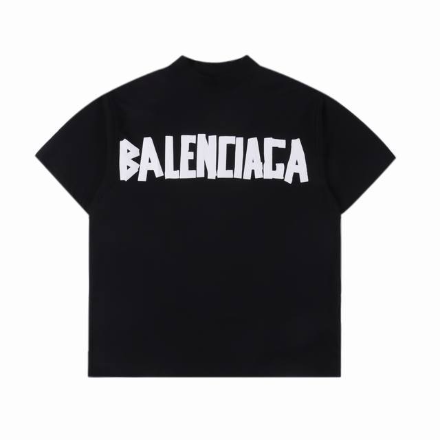 Balenciaga 巴黎世家 23Ss 美纹纸胶带短袖t恤 今年最火爆的短袖没有之一 前后全部采用了全新的工艺康丽立体直喷 区分市场丝网印 烫画 白墨数码印花
