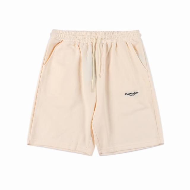 Dior 迪奥cd 刺绣字母短裤 夏季款，不厚，透气吸汗。 颜色：杏色、黑色 Size：S-Xl