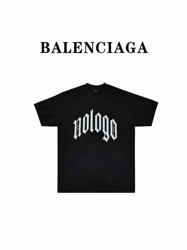 Balenciaga巴黎世家blcg 24Ss新款no Logo 龟裂印花短袖t恤 官网版本巴黎世家balenciaga&No Logo系列限量款.效果演绎做旧