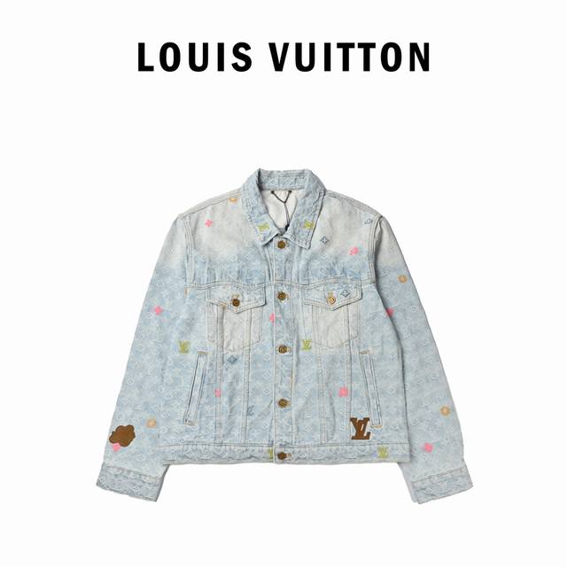 Louis Vuitton路易威登24Ss Tyler联名绣花牛仔外套 原27,060购入，Tyler联名系列。原版开发斜纹全棉提花丹宁牛仔材质，提花图型大小间