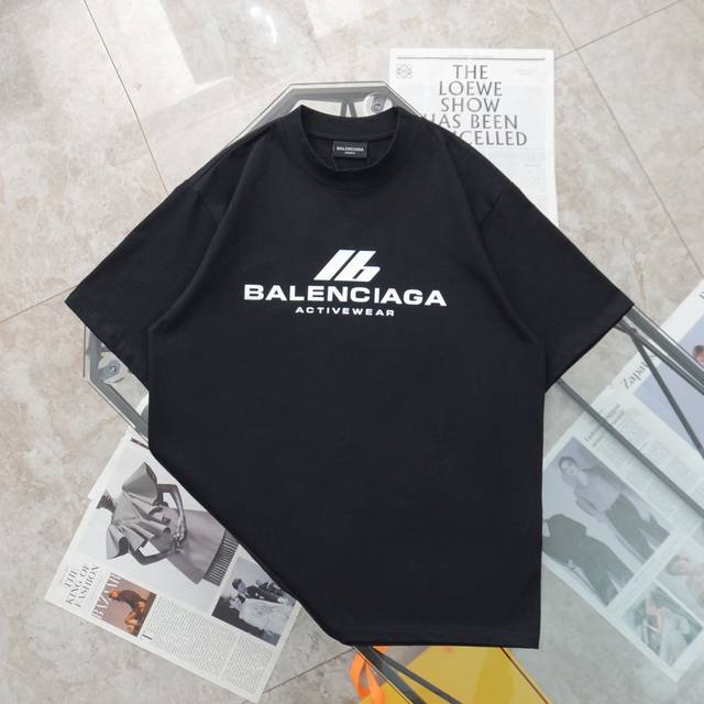 纯原臻品 顶级复刻 Balenciaga 巴黎世家2024最新烫色lb短袖t恤 - 颜色：黑色 灰白 - 购入原版开模打造，全套定制辅料，细节决定成败 - 巴黎