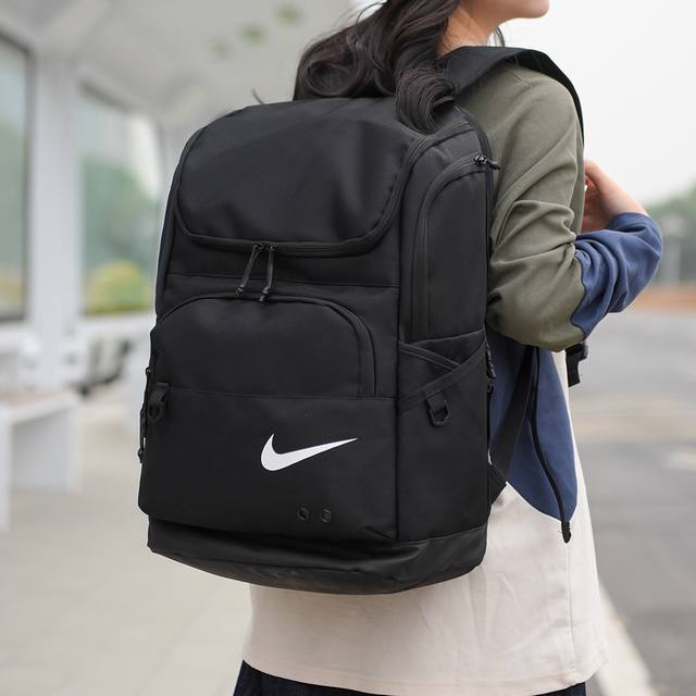 Nike耐克 新款户外大容量休闲双肩包时尚潮流百搭运动背包电脑包校园高中大学生书包 尺寸:50×32×21