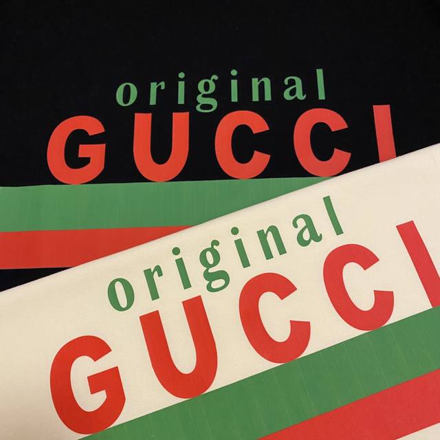 Gucci古驰original印花明星同款情侣款短袖t恤 男女同款，采用240克双纱紧密纺面料， 手感非常舒服 永不过时的经典款，Os落肩版型 时尚又个性 超级