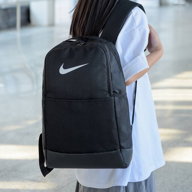 Nike耐克 男女同款大容量休闲双肩包时尚潮流简约百搭运动背包电脑包校园高中大学生书包 尺寸:×31×13