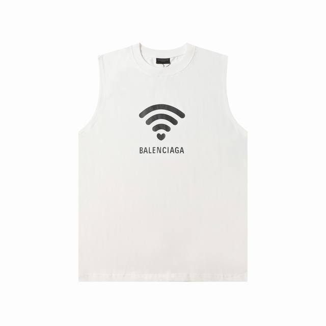 339款 新款 Balenciga 巴黎世家 新款 Wi-Fi 情人节限定 印花背心。 标准的印花技术，纯棉柔软面料，对色定染面料，采用进口印花工艺，潮流感十足