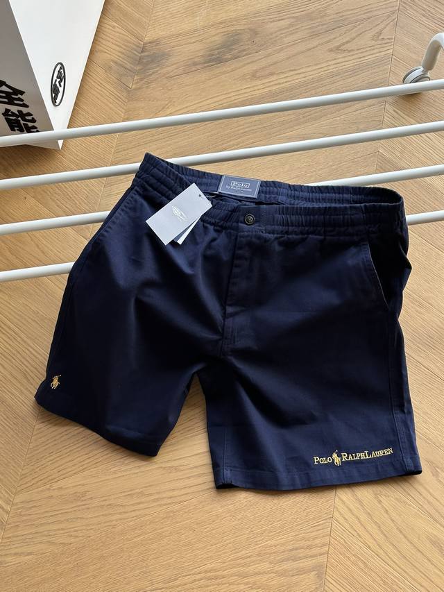 Polo Ralph Lauren X Beams 联名 Chino Shorts蓝金刺绣休闲短裤 24Ss顶级原版 S~Xl Beams联名款，原版高密度纯棉