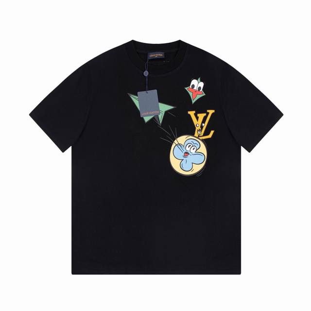 顶级版本 Nfc 官网弹窗 Louis Vuitton路易威登24Ss飞机印花圆领短袖t恤 Lv Flower Tastry Int T-Shirt 图案的个性