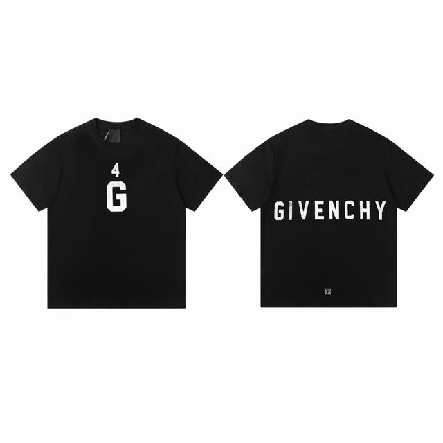 Givenchy 纪梵希官网款经典 4G 字母 Logo 做旧斑驳印花情侣圆领短袖t恤-顶级版本 Color：黑色 Size：S M L Xl Number ：
