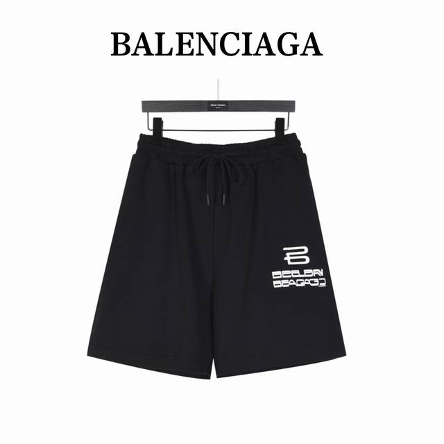 Balenciaga 巴黎世家 24Ss Cropped足球印花短裤 面料采用380G纯棉毛圈面料，订染颜色后整蚀毛处理，对照原版做丝滑超柔处理， 布面肌理股线