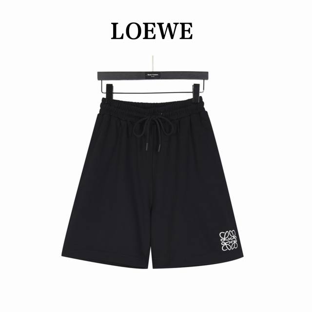 Loewe 罗意威 简约徽标刺绣基础款短裤 面料采用380G纯棉毛圈面料，订染颜色后整蚀毛处理，对照原版做丝滑超柔处理， 布面肌理股线清晰明显，垂感一级棒，做工