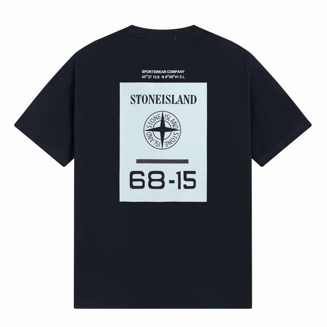 Stone Lsland 石头岛夏季印花方块68-15短袖t恤 原版打造 细节高控 -采用230克精梳棉32支双纱 手感柔软舒适 吸汗透气. -简单基础百搭款