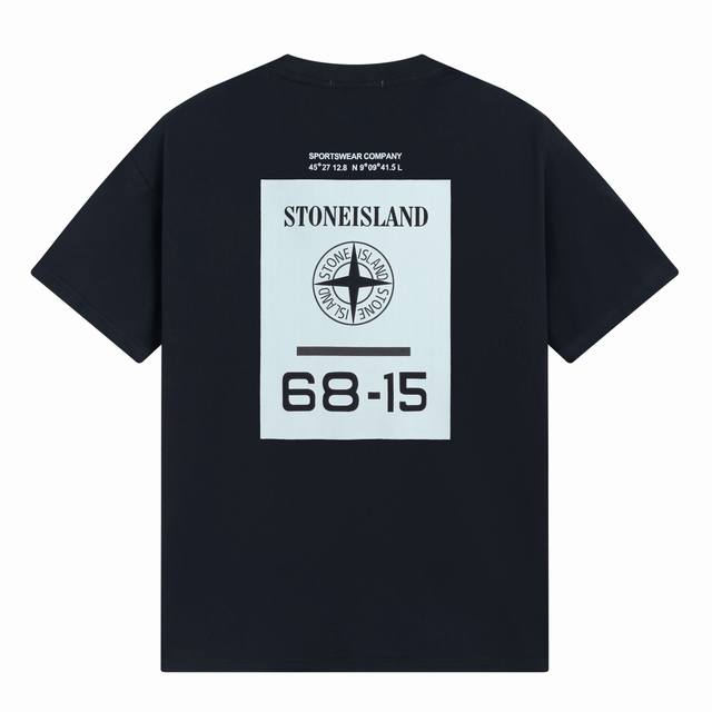 Stone Lsland 石头岛夏季印花方块68-15短袖t恤 原版打造 细节高控 -采用230克精梳棉32支双纱 手感柔软舒适 吸汗透气. -简单基础百搭款 - 点击图像关闭