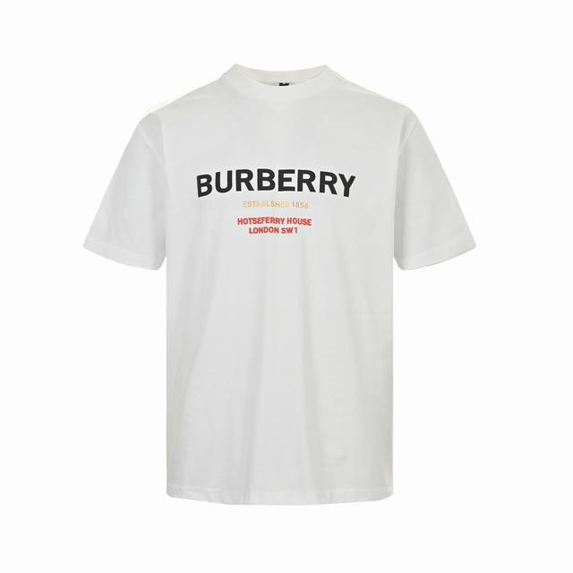 Burberry 巴宝莉 字母徽标印花短袖 春夏新款logo印花情侣短袖 经典耐看，时尚精简的一款标语t 无多余花里胡哨，随意搭配感受英式风格的独特魅力！客供平