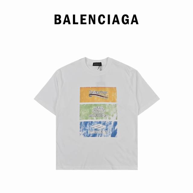 Balenciaga巴黎世家三色标志设计网眼logo理念短袖t恤 原版辅料一比一三标齐全，Os落肩版型，男女同款，宽松版型， 无性别区分，时尚减龄百搭。 春夏短 - 点击图像关闭