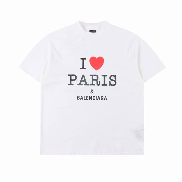 Balenciaga 巴黎世家 Blcg 24Ss 情人节限定爱心印花短袖t恤 Size:1-4