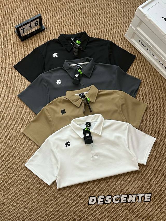 上新上新 Descente 迪桑特 23Ss夏季翻领polo衫 户外运动速干短袖 颜色：黑色 灰色 卡其色 米白色 尺码：M-2Xl 官网专柜同步在售 精选科技 - 点击图像关闭