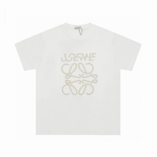 顶级代工品质 Loewe 罗意威24Ss 经典刺绣t恤短袖 不需要所谓烂大街的华丽文案 主打品质 - 面料经过2次高温缩水固色 不变形不缩水不起球 -正确os版