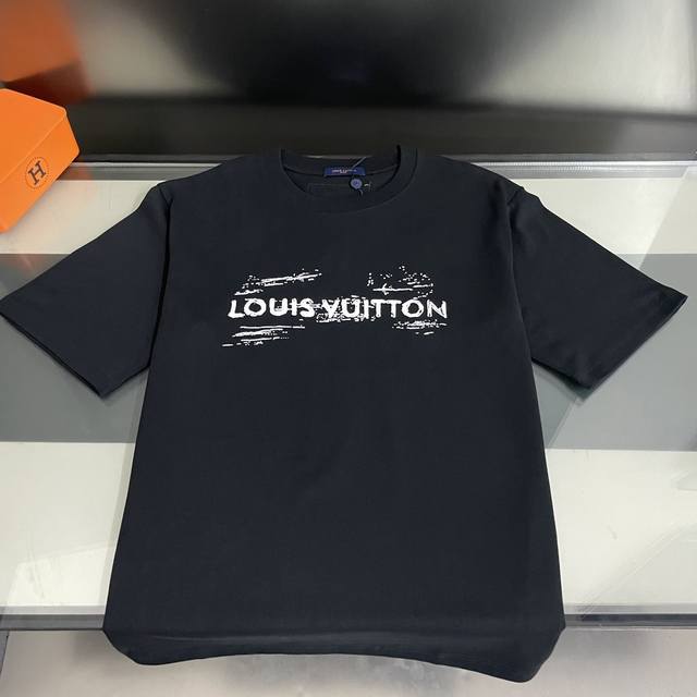 上新 纯原臻品 顶级原版复刻 Lv 路易威登louis Vuitton 24Ss经典logo新款图案字母半袖t恤短袖 所有细节 面料辅料工艺 全部1:1 过验