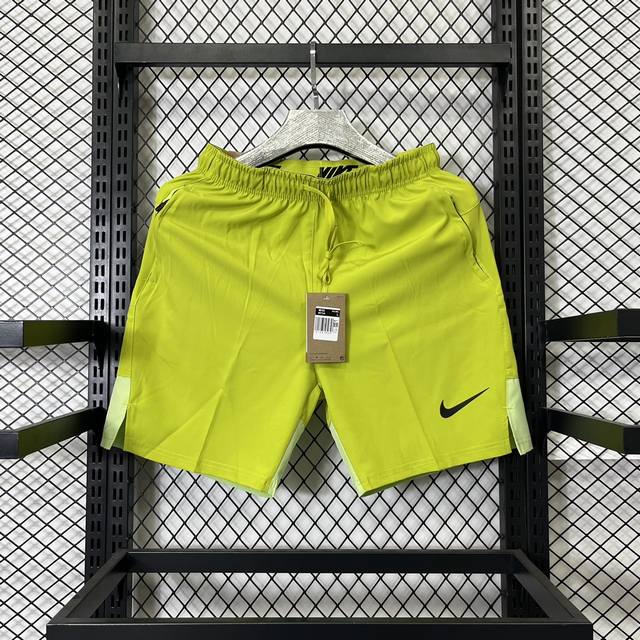 高端品质nike Dri-Fit 纯色速干透气梭织训练运动短裤男款 绿色 M-3Xl