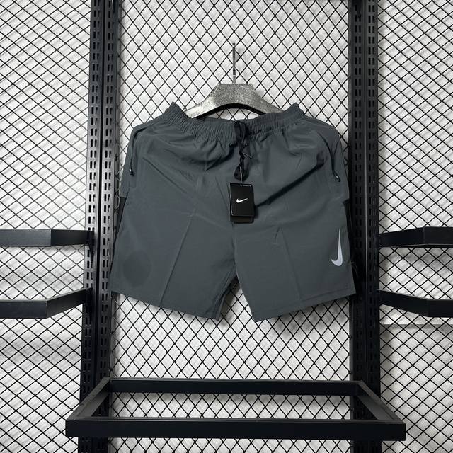 高端品质nike Dri-Fit 纯色速干透气梭织训练运动短裤男款 灰色 M-3Xl - 点击图像关闭
