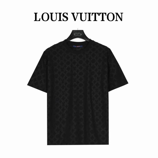 Louis Vuitton 路易威登 24Ss 满印老花提花凹凸套装短袖t恤 原版开模。定制360G毛巾面料，定制的人造丝。61%粘胶纤维，32%锦纶，7%棉纶