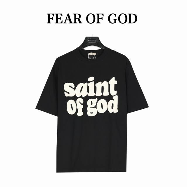 Fog Fear Of God X Saint Michael 联名发泡字母重磅高街短袖t恤 顶级复刻，重磅硬货来袭，Ins海外超级大爆款，Jerry时装周同款