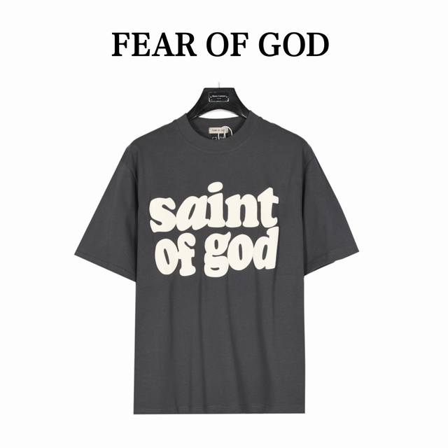 Fog Fear Of God X Saint Michael 联名发泡字母重磅高街短袖t恤 顶级复刻，重磅硬货来袭，Ins海外超级大爆款，Jerry时装周同款