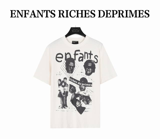 Enfants Riches Deprimes 忧郁的富二代涂鸦儿童人像印花短袖t恤 定织定染250克 柔双沙纯棉 白墨直喷重工款 Size:S-Xl