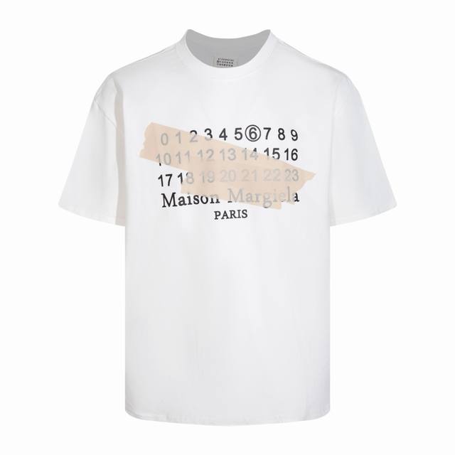 Maiso Margiela 吉拉风格平替款m6 春季胶布贴纸绒面短袖印花t恤系列爆款！123456789~23男女同款# 官网购入,保证原汁原味 原版定制 顶